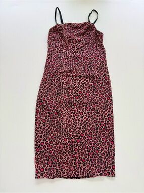 Victoria's Secret Pink and Black Leopard Slip Dress